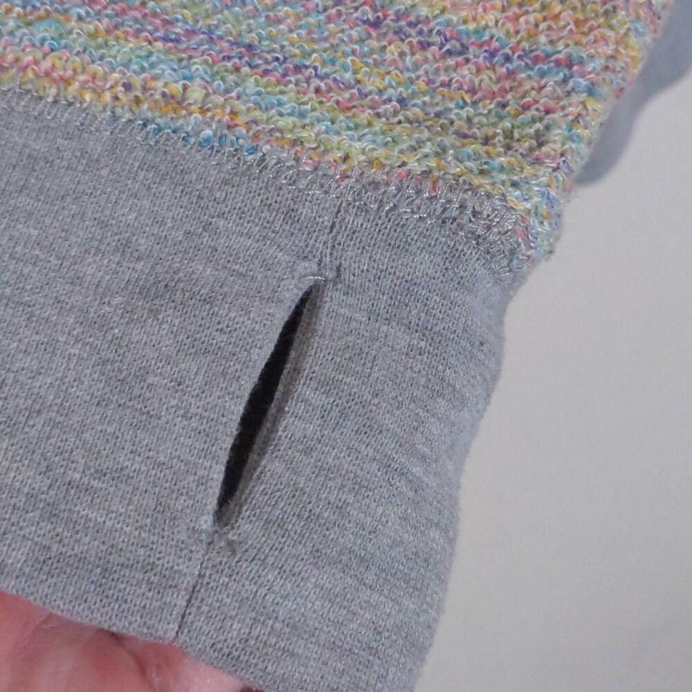 Burton Womens Hoodie Sweatshirt Blue Multicolor Rainbow Long Sleeve Drawstring M - Picture 5 of 11